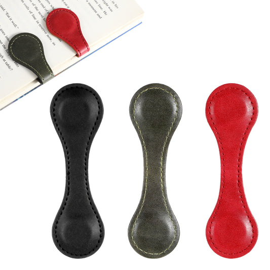 3 PCS Magnet Leather Bookmark