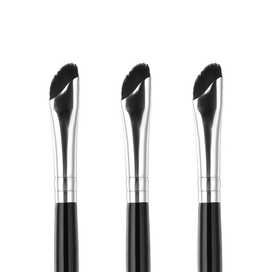 Sibba Eyeliner Brush 3 Pcs Sickle Angled Eyeliner Brush Fine Angled Eyeliner Eyebrow Concealer Brushes Ultra Thin Slanted Flat Angle Brushs with Curved Bristle for Precise Beauty Cosmetic Tool