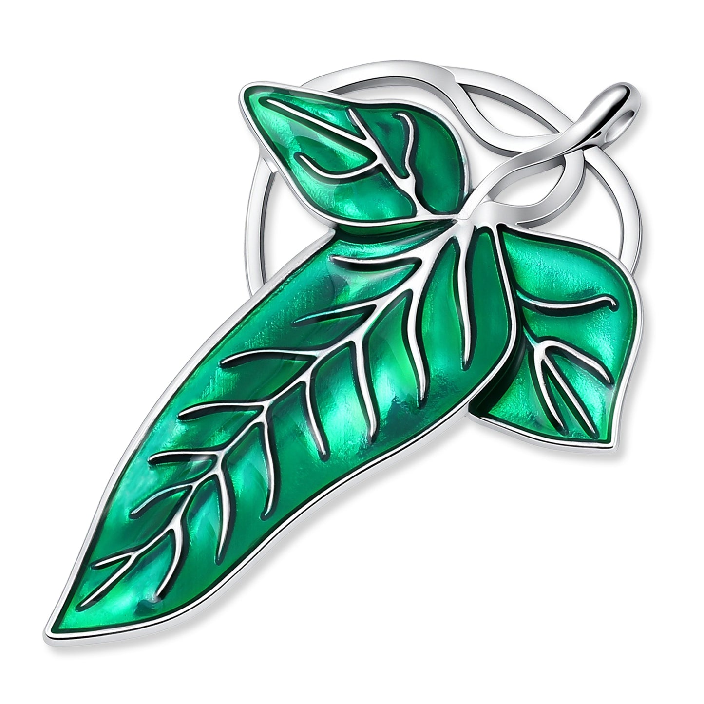 KFHENSOMR Elegance Elven Green Tree Leaf Enamel Pin-Elven Keepsake Pin Forest Protection Pin for Christmas & wedding Groomsmen Gifts & Cosplay Jewelry
