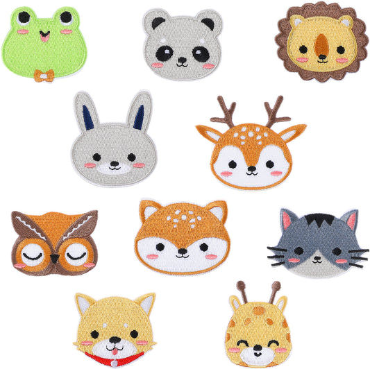 Sibba 12 Pieces Patches Iron-On Patches Animal Pattern Children's Applique Patch for Ironing Embroidered Iron-On Patches for DIY T-Shirt Jeans Clothing Bags Hats Repair The Hole