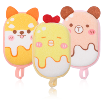 3 Pcs Baby Bath Sponge Absorbent Loofah Sponge Kids Exfoliating Body Scrubber Sponge Cute Soft Comfort Body Wash Loofa Sponges for Women Men Washing Shower Bathing Tool with Hanging Ring