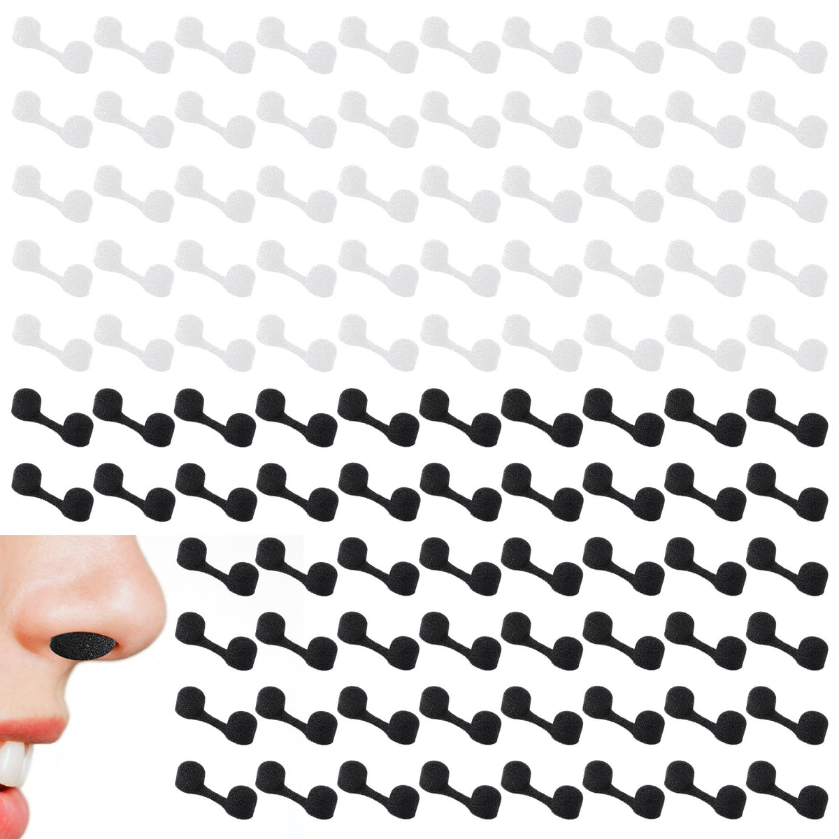 ElevateTech 100 Pieces Nose Plug Filter Disposable Nose Dust Filters Bulk