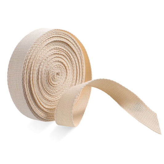 Cotton Webbing Strap 1 Inch Wide Webbing Strapping for Bags Handles Soft Weave Tote Bag Straps Herringbone Tape for Cloth Making Cloth Belt Decoration Lawn Chair Pool Solar Cover DIY Crafting Purse