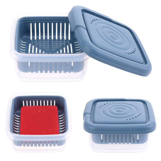 Soap Dish with Lid Square Soap Travel Case Leakproof Soaps Box with Drainage Layer Shower Shampoo Holder Travel Size Toiletries for Gym Bathroom Traveling Camping