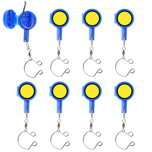 Wanmu 8Pcs Fishing Hook Covers, Safety Fishing Knot Tying Tool - Protect from Fish Hooks, Knot Tying Kit, Cool Fly Fishing Accessories Line Cutter, Easy Hook Storing Device, Gifts for Men, Fisherman