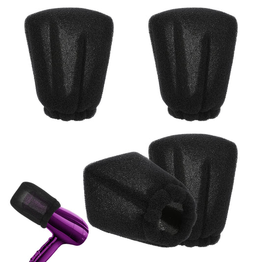 4Pcs Hair Dryer Sock Diffuser Cover Universal Hair Dryer Hot Cap Portable Sponge Blow Dryer Diffuser Cover Curly Hair Mitten Diffuser with Elastic Band for Home Travel Hotel Hairstyling Accessories