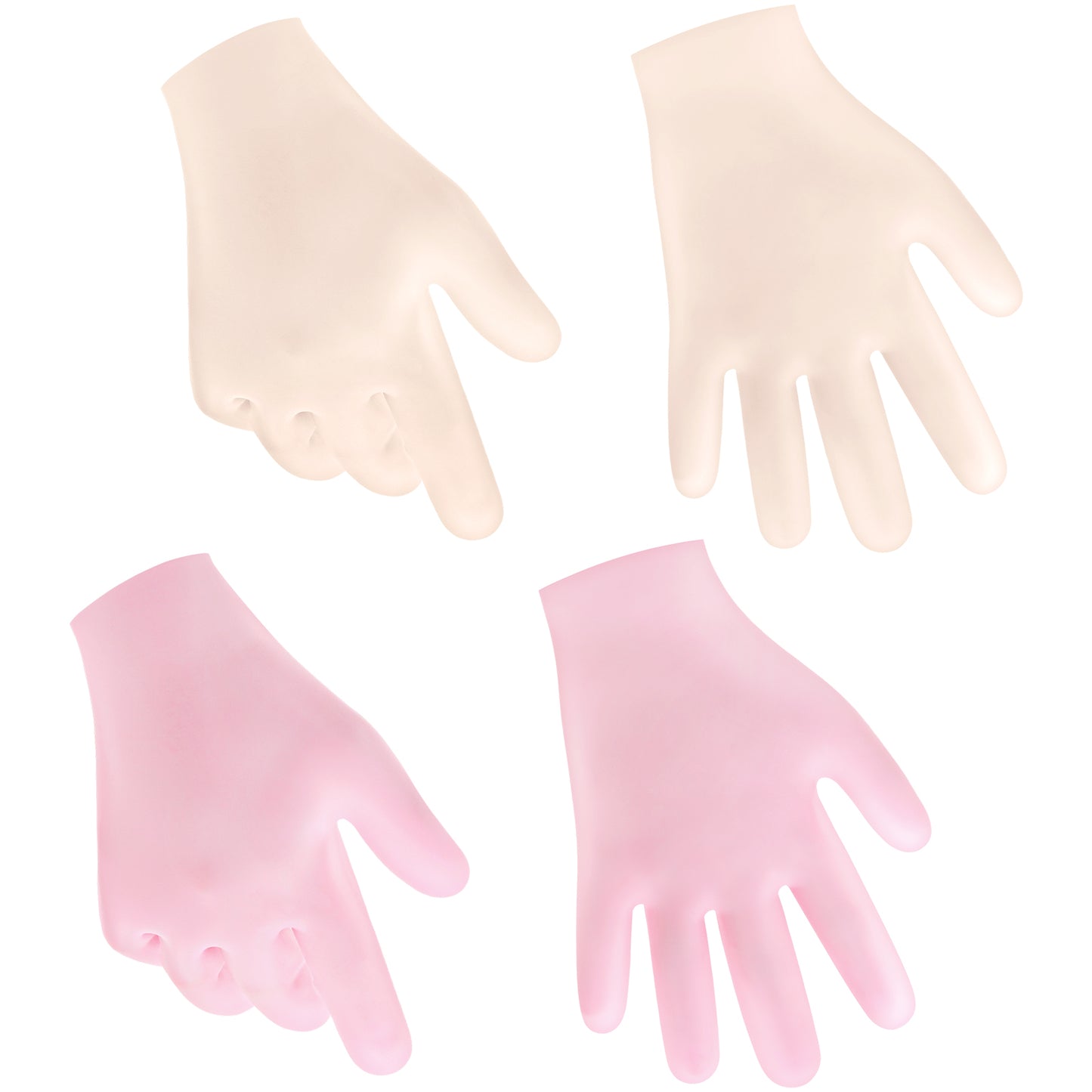 Sibba 2 Pairs Silicone Moisturizing Gloves Spa Gel Hydrating Gloves Women's Hand Care Gloves, Anti Slip Aloe Lotion Gloves for Repairing Dry Hand, Calluses, Cracked Heels and Softening Rough Skin