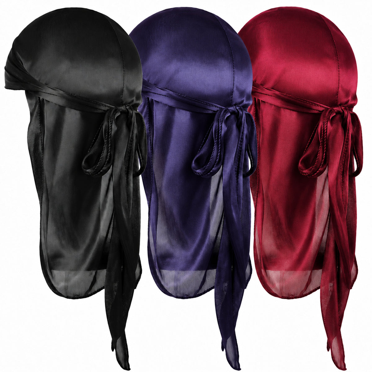 Wanmu 3Pcs Durag for Kids Toddler Durag Kids Durags for Boys Head Wrap Cap