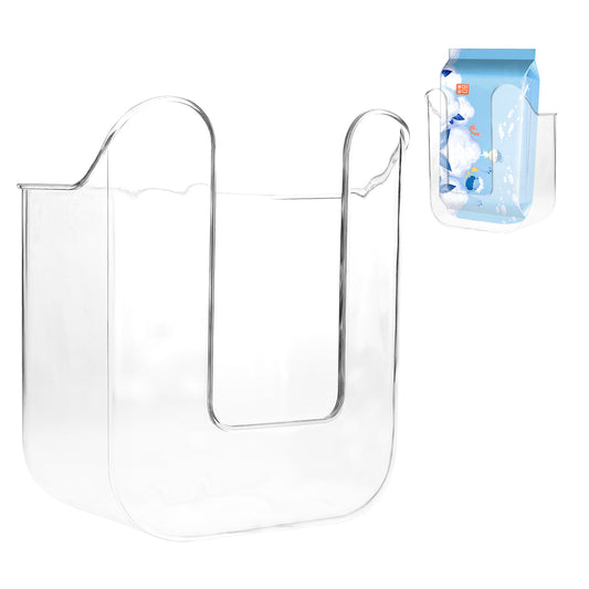 Qianyu Wet Wipes Dispenser Case Box Wall-Mounted Tissue Hanging Baby Wipes Box Dispenser Refillable Dry Wet Tissue Paper Storage Case Holder with Lid Seal Dustproof Wipes Pouch for Toilet Bathroom
