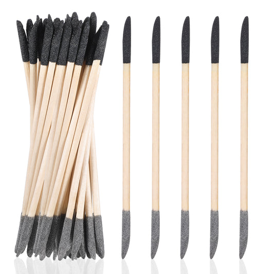 30Pcs Sanding Sticks, Double End Matchsticks Sanding Twigs Matchstick Design for Tight Spaces Wood, 150/280 Grit Fine Detailing Polishing Sticks for Plastic Models Wood Hobby Stuffers, 5.31 x 0.2 Inch