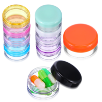 Dimeho 12 Pcs Small Pill Organizer Box, Travel Pill Cases Holder Portable Daily Mini Pill Container BPA Free Pocket Pills Box Medicines Storage Container for Purse Pocket Briefcase (12 Color)