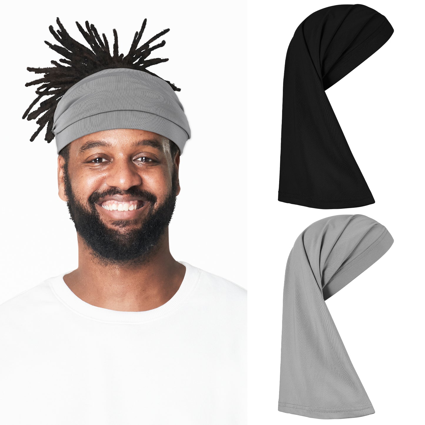 2 Pcs Loc Cap for Dreadlocks, Long Hair Dread Caps Hair Weave Sleeve Bonnet for Men and Women Wide Elastic Hair Cap for Sleep