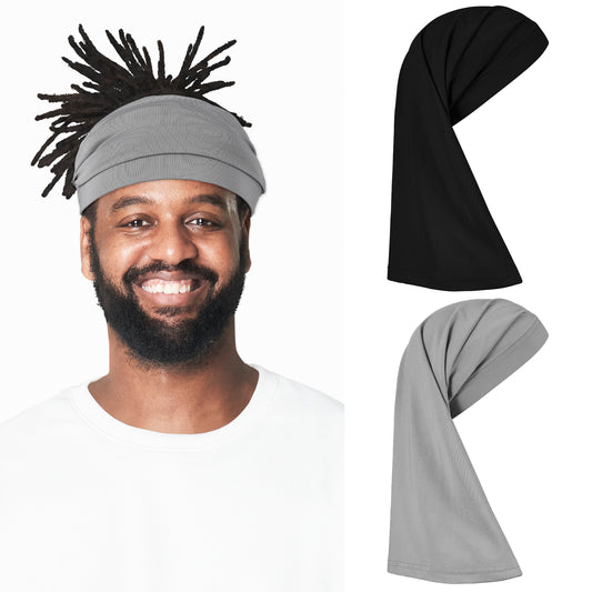2 Pcs Loc Cap for Dreadlocks, Long Hair Dread Caps Hair Weave Sleeve Bonnet for Men and Women Wide Elastic Hair Cap for Sleep