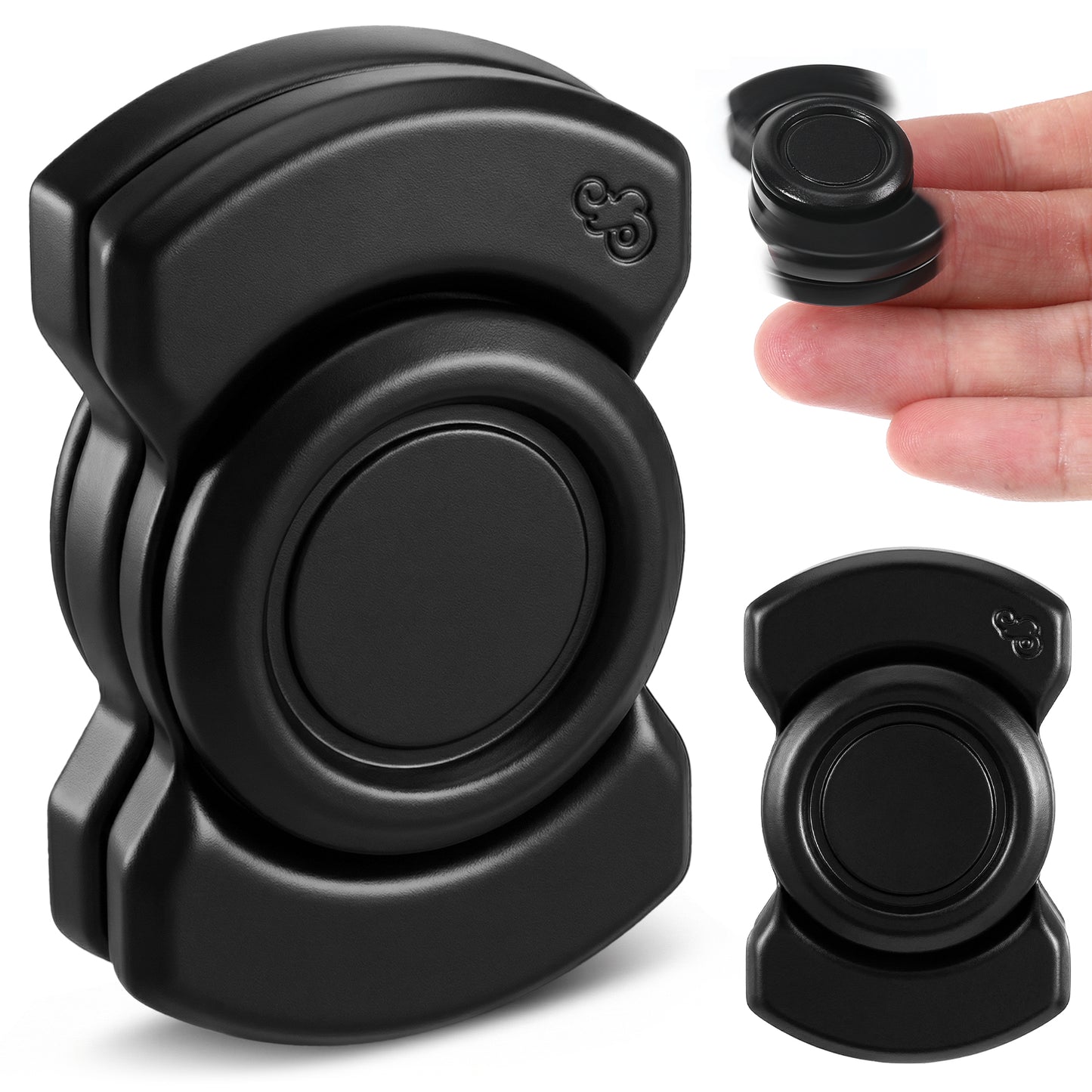 KFHENSOMR 3-in-1 Fidget Toy for Adults Fidget Toy Spinner Metal Clicker Rotating Hand Fingertip Toys Focus Quite Tool for Adults Teen Office Classroom