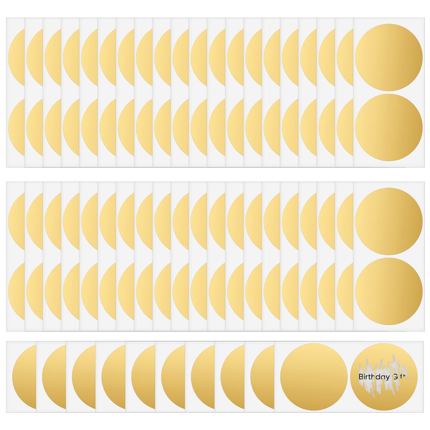 COMNICO Scratch Off Sticker Labels, 100 Pcs Round Self Adhesive Scratch Off Cards 2 Inches Gold Scratch Off Stickers for DIY Reward Raffle Card Creating