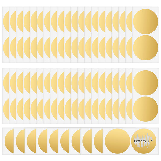 COMNICO Scratch Off Sticker Labels, 100 Pcs Round Self Adhesive Scratch Off Cards 2 Inches Gold Scratch Off Stickers for DIY Reward Raffle Card Creating