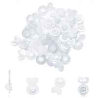 Dimeho 32pcs Clear Soft Rubber Earring Backs Stoppers Earnuts to Stabilize Earrings for Heavy Earring Safety Back Stopper Clutch Ear Locking with Pad for Big Studs Earring Backs Replacements