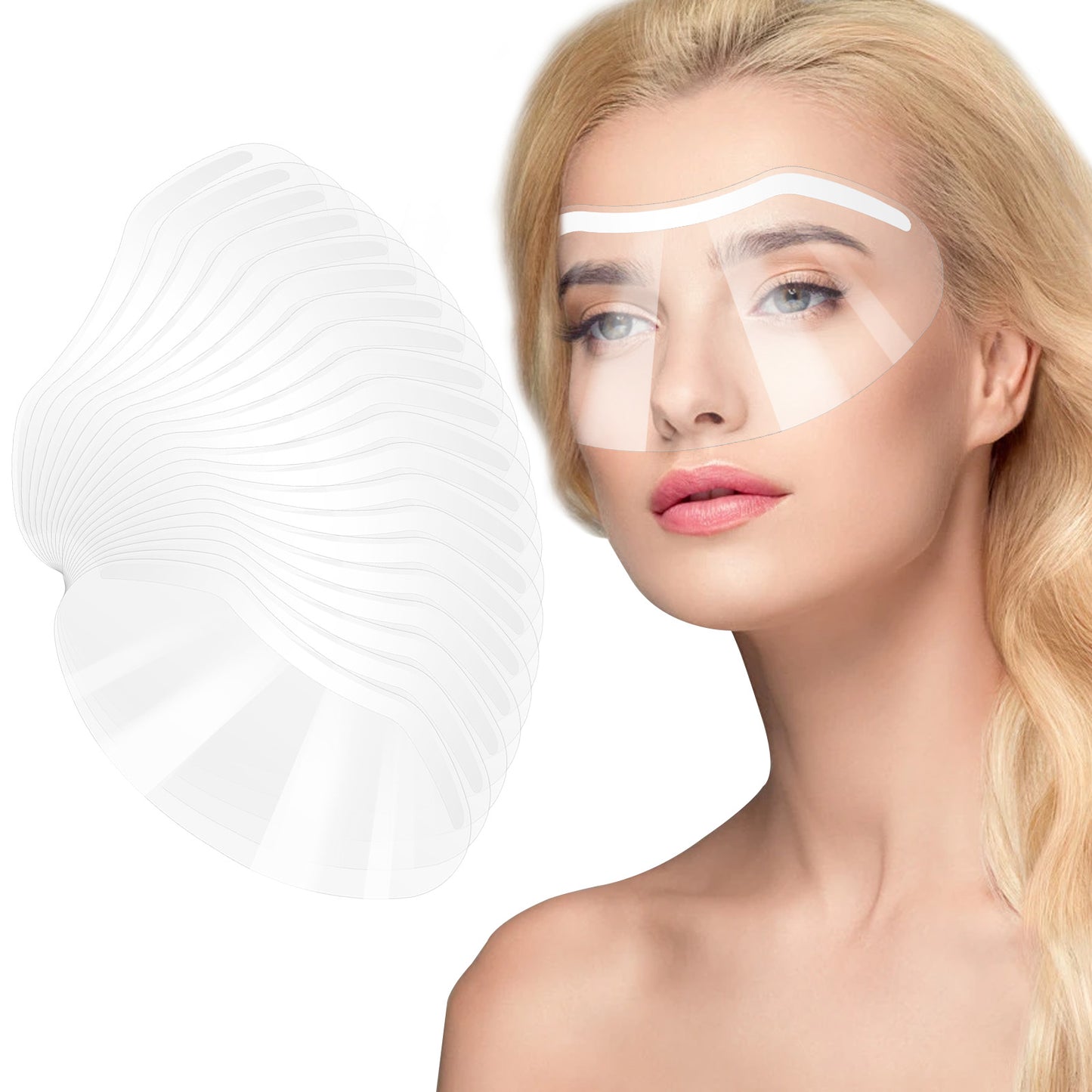 Sibba 100 Pieces Disposable Eye Protection Made Of Plastic Protective Shower Visor Face Protection For Microblading Permanent Makeup Eyelash Extension Cataract Surgery For Eyes And Eyebrows