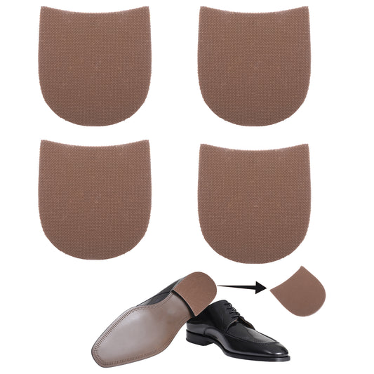 COMNICO Shoe Sole Protectors, 2 Pairs Shoe Repair Replacement Kit Self Adhesive Shoe Heel Pads Non-Slip Sole Protectors Heel Shoe Grip Grips Sticker for Shoe(Beige)
