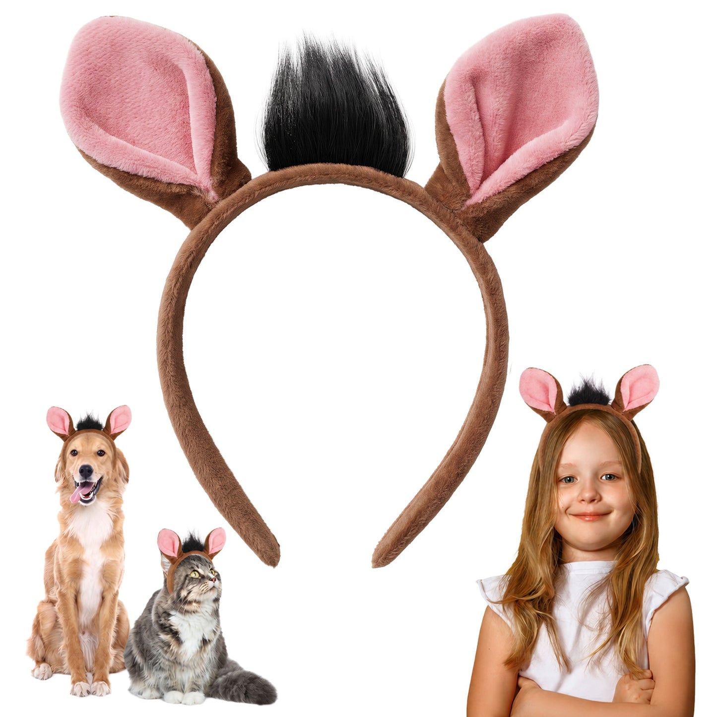 Gjinxi Kangaroo Headband Cute Ears Hairband Animal Headpiece