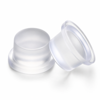 Qianyu 2 Pcs 1" Thick x 1.54" Door Stopper Wall Protector Clear Bumpers