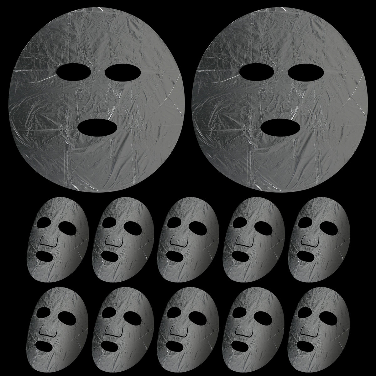 Gjinxi 200Pcs Disposable Plastic Facial Sheet Mask Thin Skincare Paper Wrap