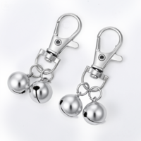 Bells for Dog Collars 8 Pcs Mini Cat Collar Bell Stainless Steel Bell Necklace Loud with Claw Buckle Pet Jingle Charm Ornament Training Pendant Jewelry with Heavy Duty Snap Clips For Dogs and Cats