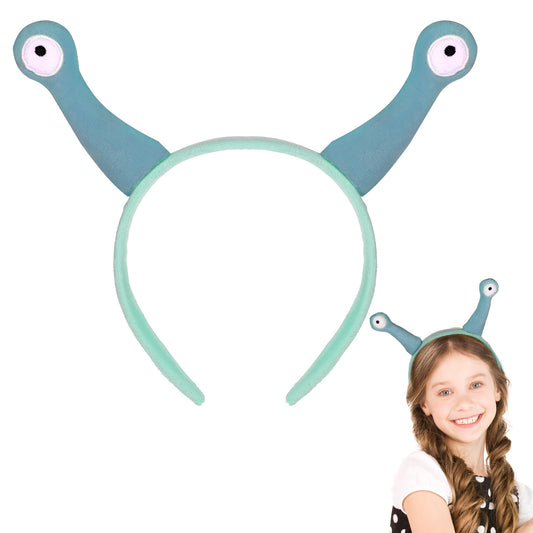 Wanmu Snail Antenna Headband, Cute Spa Hair Bands Makeup Headbands, Funny Cartoon Hair Accessories for Womens Washing Face Shower Beauty Skincare Photo Props(Green)
