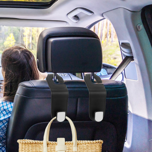 Dimeho 2 Pcs Car Headrest Hook Car Seat Back Storage Hook Stylish Back Seat Hanger Universal Auto Holder Hooks Strong Car Interior Accessories for Purses Handbag Clothes Coats Grocery