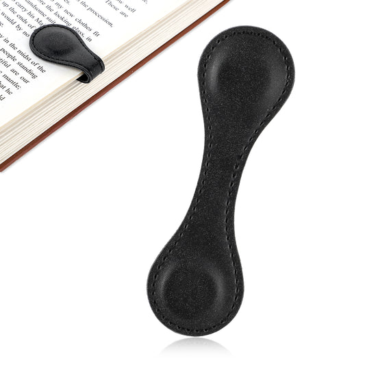 Retro Magnetic Bookmark Leather Magnet Book Marker Clip Vintage Book Page Holder Handmade Double-Sided Reading Accessories for Bookworm Book Lover Women Reader Gift