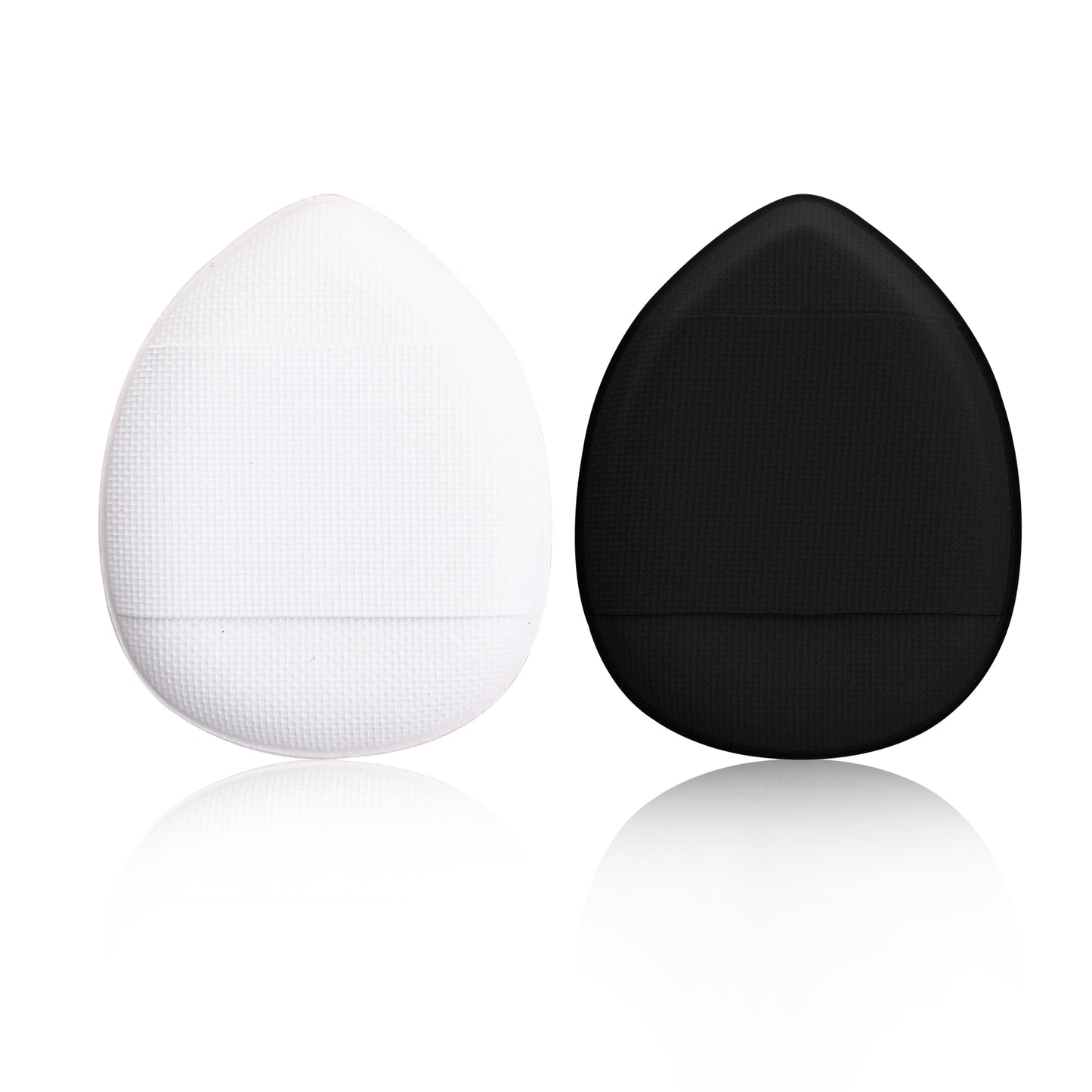 Sibba 2 Pieces Loose Powder Puffs Makeup Setting Triangle Face Cushion Beauty Blender Cute Cosmetics Portable Finger Holder Strap Sponge Small Head Storage Foundation Puff Soft Cover Brush