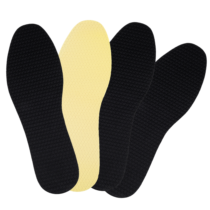 2 Pairs Thin Shoe Insoles, Three-Layer Latex Memory Foam Insoles, Cuttable Shock Absorbing Shoe Pads Inserts for Shoe Repair, Replacement Shoe Insole for Women, Men[Black, US M: 4-10/W: 5-12]