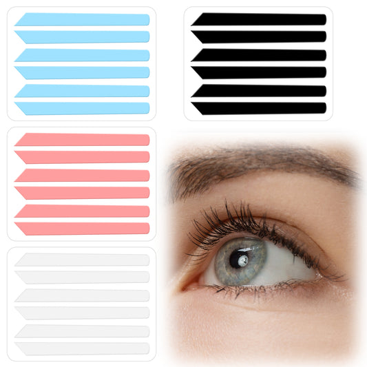 Dimeho 24 Pcs Lash Lift Ribbon Kit, Silicone Eyelash Lift Rods Soft Pads Lash Lift Tool Reusable Eyelash Lift Shields Eyelash Perm Stripes Lifting Compensator for Eye Lashes Lifting (4 Colors)