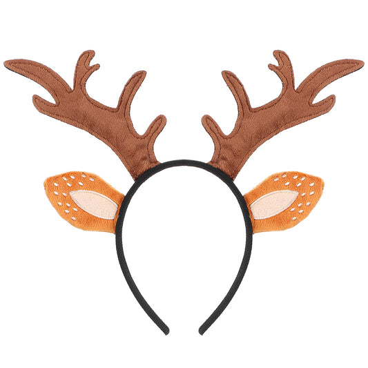 Deer Antlers Headband Deer Costume for Women Adults Animal Ears Headbands Cute Reindeer Horns Ears Costume Accessories for Halloween Reindeer Costumes Christmas Cosplay Party Favors Photo Props