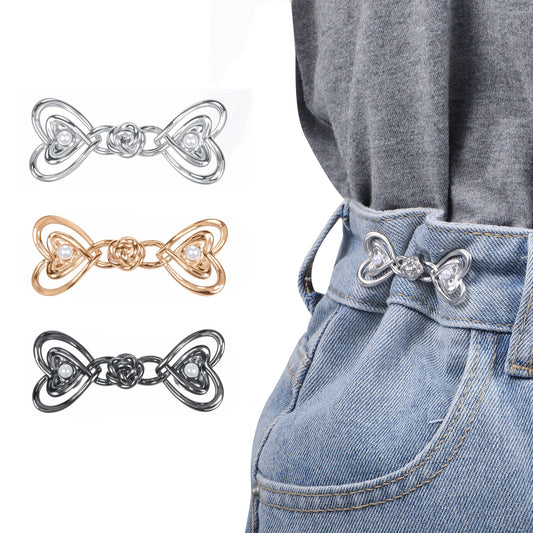 3 Sets Pant Waist Tightener Adjustable Button for Loose Jeans No Sew Fit Button Pins Detachable Crystal Pants Clips Make Jeans Waist Smaller Instant Buttons Hook for Waists