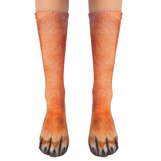 Sibba Animal Cat Dog Paw Socks Funny Gift Stocking Paw Sock Cute Socks 3D Printed Stockings Halloween Christmas Party Decoration Skin-friendly Socks for Women Men Pet Stage Performance