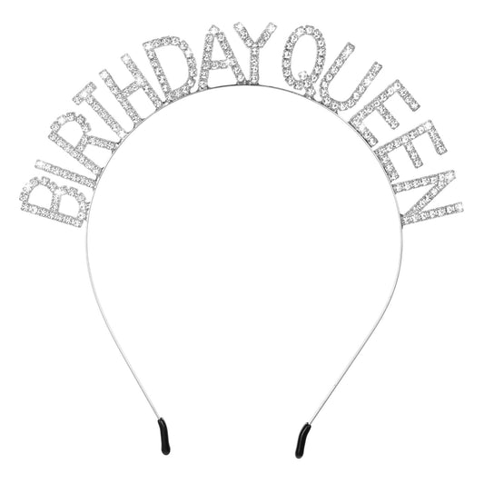 Sibba Birthday Crown for Women Silver Princess Tiara Birthday Dress Accessories Adult Sash and Crown Party Outfits Headband Dancing Dresses Retro Wedding Prom Pageant Quinceanera