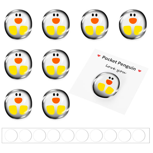 8pcs A Little Pocket Penguin Hug Mini Cute Animal Decoration Cute Funny Pocket Hug Penguin Stress Relief Toy with Card Unique 2025 Special Encourage Gift for Boyfriend Birthday Wedding Valentine Party