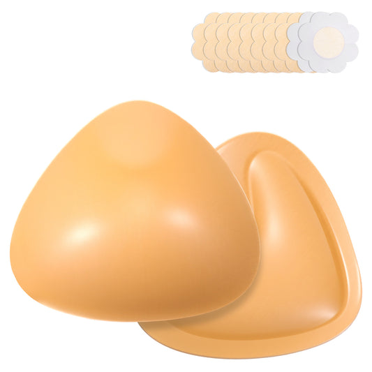 Wanmu 2 Pcs Double Sided Sticky Bra Inserts, Reusable Self Adhesive Lift Up Pads, Invisible Push Up Padding for Women Large Bra Bikini Swimsuits Sports Strapless Breasts