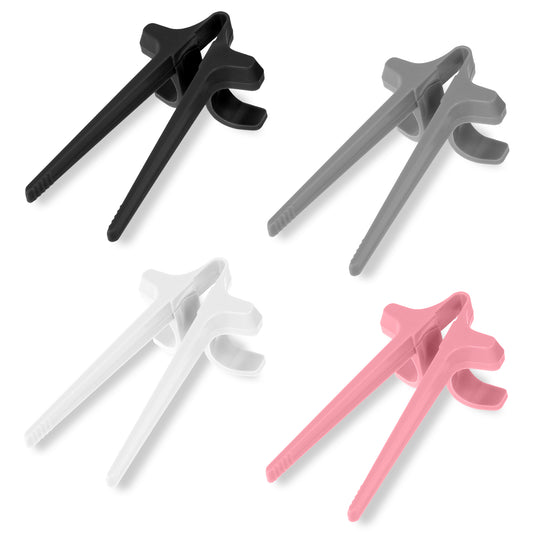 Sibba 4Pcs Finger Chopsticks for Gamers Snack Clips Video Game Party Supplies Flatware Training Chopsticks Gamer Grabber Reusable Finger Chopsticks Gifts for Women Men(Multicolor)