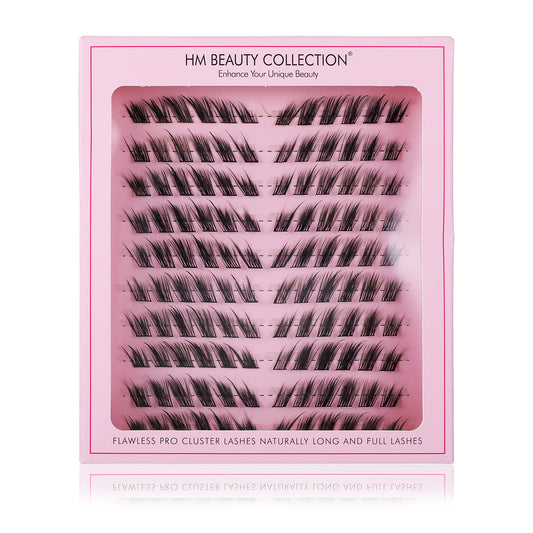 Sibba 240 PCS Lash Clusters Kit Fairy Manga Eyelash Clusters 8-16mm Mix Fox Eye Wispy C Curl Spiky Individual Anime Lashes Extensions Left & Right Natural Look DIY False Eyelashes Cluster (2 Pack)