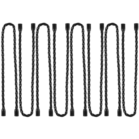 Sibba Silicone Cable Ties 8Pcs Reusable Twist Straps Steel-Core Cord Management Tools Colorful Bendable Holder Strap All Purpose Organizer 12 inch Black Fastening Cable Cords Wires Bundling