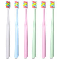 6 Pack Extra Soft Toothbrushes Multicolor Manual Toothbrushes for Sensitive Teeth Tapered Soft Bristle Toothbrush with Brush Head Protector Saves Brushing Time for Family Pregnant Elderly