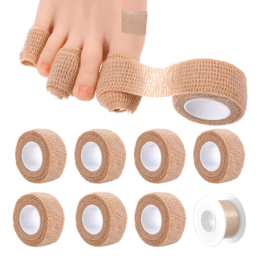 Wanmu Feet&Toe Protector Set 8 Pcs Feet Blister Protection Bandages Gel Patch Bunion Pad, Prevents Friction Blister Resistant, Big Toe Cover Caps for Shoes Heel Runners Ankle Sport