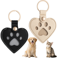 Qianyu 2Pcs Cat Dog Hair Storage Keychain Heart Leather Fur Keepsake Locket Pet Memorial Keychain Pet Hair Keychains Cat Dog Hairs Keepsake Keyring for Pets Lovers Bag Purse Charm Key Holder