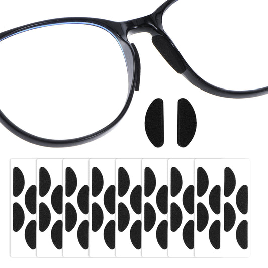 Wanmu 32 Pairs Eyeglass Nose Pads, Adhesive Anti-Slip Nose Pads, Adjustable Eyeglass Nose Pads, Foam Nose Pads for Glasses, Sponge Anti-Slip Nose Pads for Glasses, Eyeglasses, Sunglasses(Black)