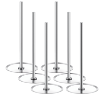 6 Pcs Cake Heating Core for Baking Stainless Steel Heating Rod Cake Strips for Even Baking 2.76 Inch Silver Bakings Nails Cakes Stick Supplies for Decorating Supplies Bake Tools Accessories