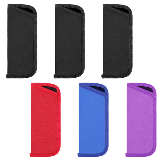 Sibba Slip in Eyeglasses Cases 6 PCS Protective Glasses Case Soft Pouch Fabric Spectacle Box Eyewear Accessories Sunglasses Holder Multicolor Sleeve Storage Eyeglasse Case