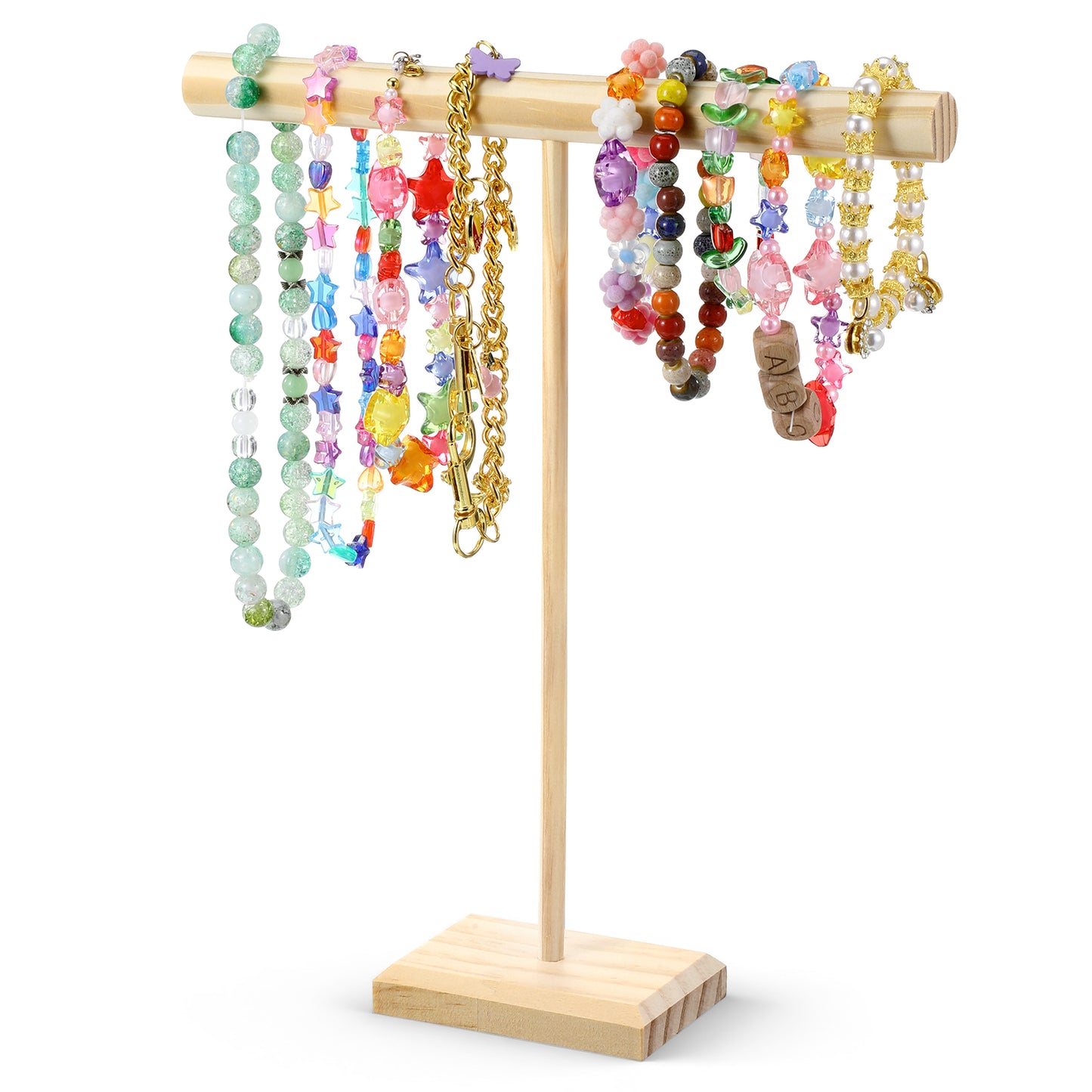 Bracelet Holder Stand Necklace Organizer Holder Jewelry Necklace Organizer Stand Bracelet Organizers Display T-Shaped Jewelry Storage for Women Girl Home Bedroom Decor Bracelets Earring Ring Necklaces