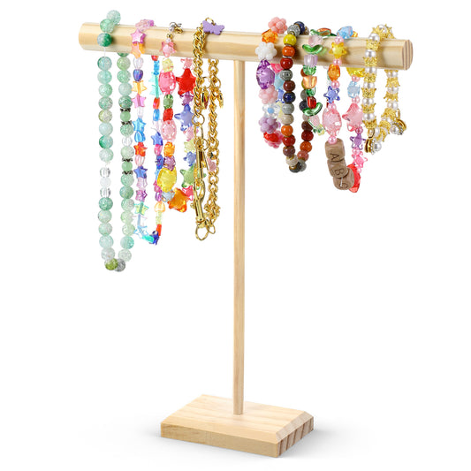 Bracelet Holder Stand Necklace Organizer Holder Jewelry Necklace Organizer Stand Bracelet Organizers Display T-Shaped Jewelry Storage for Women Girl Home Bedroom Decor Bracelets Earring Ring Necklaces